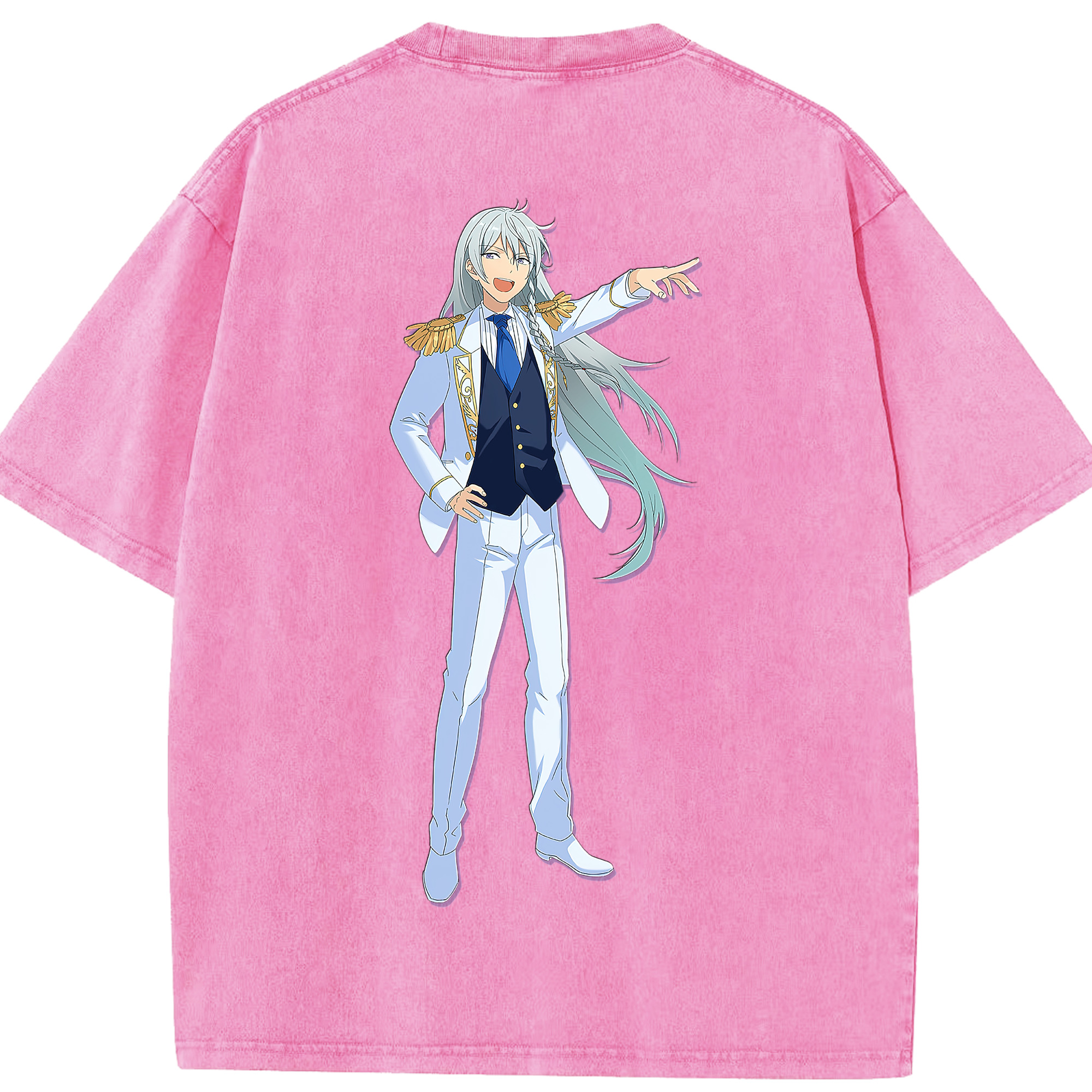 （画像用） あんさんぶるスターズ! Ensemble Stars 綿100% ヴィンテージ風 半袖Tシャツ（背面プリント）